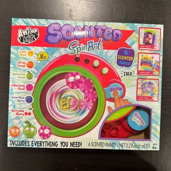 New Scented Spin Art 6 Scented Painted Anker Play Products Swirl Art Machine - Picture 1 of 2